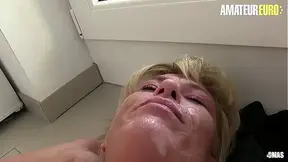 Blonde German amateur Annette gets a hardcore BJ and smashed by her