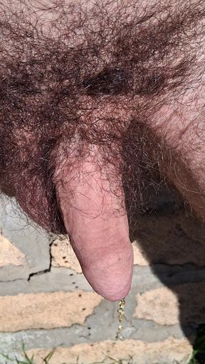 Peeing outside in the open