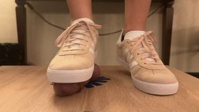 Adidas gazelle trampling Cockbox with mistress Lumy