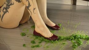 Green Slime Stomping with flats