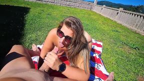 Big-bootied Latina Is Caught and Fucked While Sunbathing