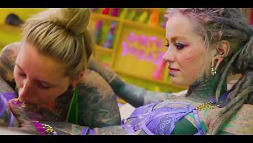 Spit-Drenched Strap-On Deepthroat Leads To Hole Penetration &ndash_ Naughty German Lesbian Toy Play