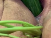 Cucumber and Carrot Cum Slut
