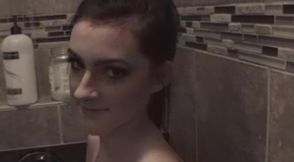 Step Sister Gives Step Brother A Valentine's Day Shower Blowjob And Sex - Peachy Pussy
