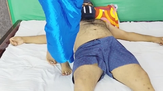 Foreplay romance blowjob by desi wife