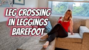 Leg Crossing in Leggings Barefoot