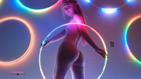 Hula Hoop Dancing and Posing No Sound