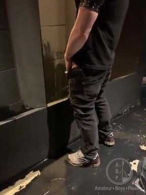 Boy Enters the Clubs Toilets and Catch a Guy Ready to Pee