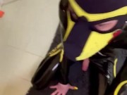Pup Devil gets dominated and pissed on
