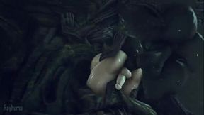 Alien Futa Zeno Using It's Human Breeding Stock