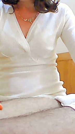Waiting For Tips In Sexy White Dress   Clip 3