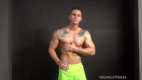 Oily Chested Hunk Shows Off His Ripped Pecs - Hot Eastboy Action!