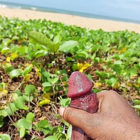 Cut Cock cumshot at beach oil massage Sinhala boy with cock ring srilanka