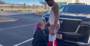 Black guy is meeting a random girl at the parking and fucking her pussy