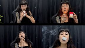 Smoking another delicious Marlboro