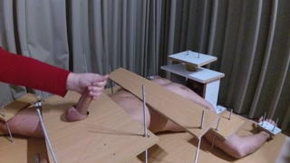 Amateur Femdom Tease Handjob and foot Tickle