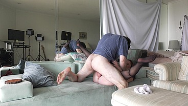 Stepsister helps stepbrother with his virginity problem
