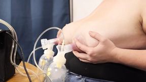 Breast Milk Pumping From the Side