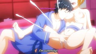 Super-cute newlywed pleads for more as spouse slurps and frigs her to ejaculation (Off the hook Anime)