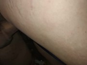 The couple had sex starting with a blowjob and a huge cumshot in the pussy with sperm leaking into t