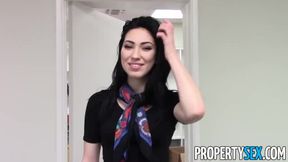 PropertySex - Beautiful real estate agent fucks in office space