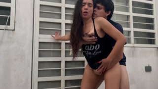 He catches me in the yard and the neighbors see us
