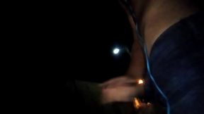 Daniel santos ou Tirinha mostrando a vara na a noite na rua