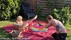 kyra sex outdoor vegetables in ass, milk overflow [bts]