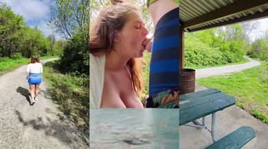 Huge tits milf teasing and fucking outside could you resist