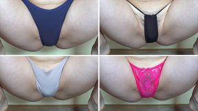 Trying on Haul Sexy Panties and Squatting to See Big Pussy Bulging