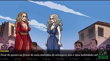 Game of whores ep 24 Dany, Sansa e Cersei Cavalgando com Dildo