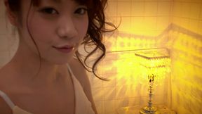 fucking a sexy japanese teen in bathroom with pussy creampie