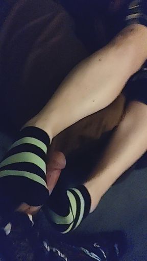 Extremely Sexy Ankle Sockjob & Sock Handjob
