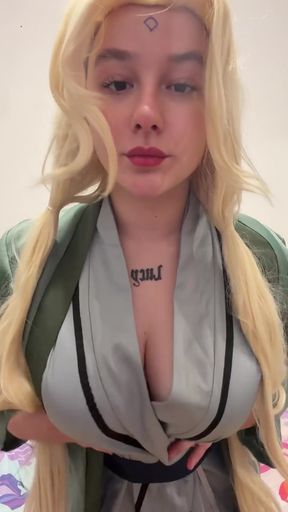 Big-titted onlyfan shows off her ass