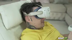 Stepson's VR fantasy turns into real MILF fuck with