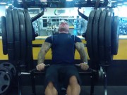 Masculine Jason benching