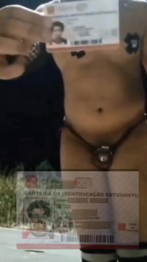 Chastity ballbusting sissy slut gets punished