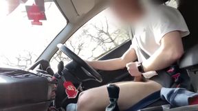 Caught Jerking Off Outside! Teen Caught Jerking On Public Road After Drive!