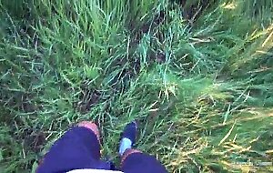 Cute blonde suck cock in park, cum in mouth pov blowjob - veronika charm