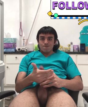 Jerking off at a Dental Clinic pt. 2