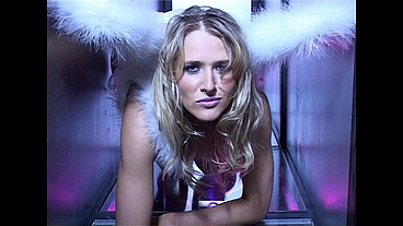 Jane Darling Masturbates While Wearing Angel Wings And Stilettos