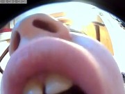 Nicoletta devours you completely inside her monstrous mouth! Vr video!