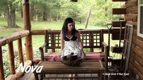 Nova's 13 Minute Outdoor Nude Strip Tease & Display