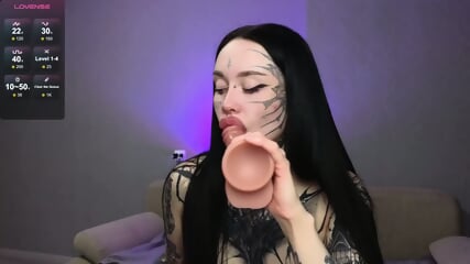 Petite teen's tiny pussy stretched beyond belief by thick black shaft