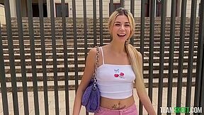 Angelique Lapiedra - Petite Spanish Blonde Is Desperate For American Cock