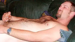 Thick Hairy Cock Rises Under Skillful Touch — Steamy Mature Gay Scene