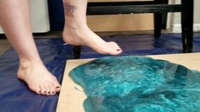 Larlene Rose Stuck Barefoot in a Massive Sticky Glue Trap