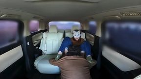 出勤前に職員を魅せられながらバックでカーセックス　最後はアナルに大量射精