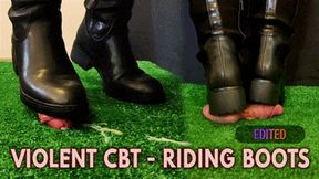 Riding Boots Hard Cock Trample, Stomp, Heels Crush, Bootjob (Edited Version) - Tamystarly - CBT, Trampling, Shoejob, Stomping