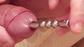 Close up cock sounding